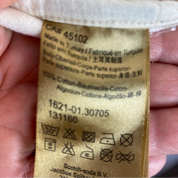 Scotch & Soda Cream Textured Cotton Open Cardigan Size 4 - Picture 8 of 11